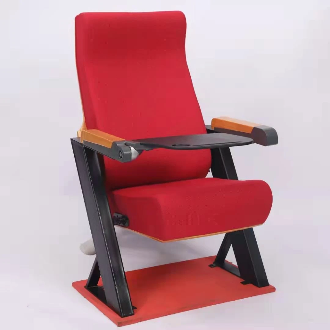 What are the design characteristics of auditorium chairs and theater chairs and the material requirements for theater chairs